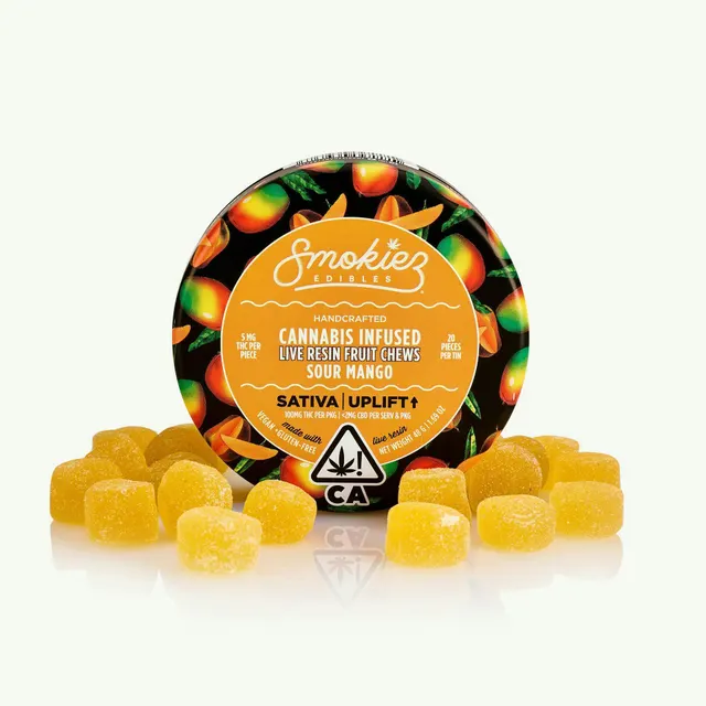 Sour Mango Live Resin Fruit Chews | 100mg | 20ct | 5mg/ea