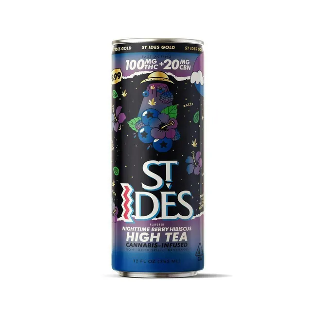 Nighttime Berry Hibiscus High Tea 5:1 | Non-Carbon | 100mg THC | 12 fl oz