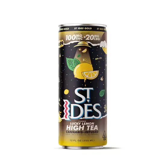 St Ides Lucky Lemon High Tea 5:1 THC:CBG Canned Beverage 12oz 120mg