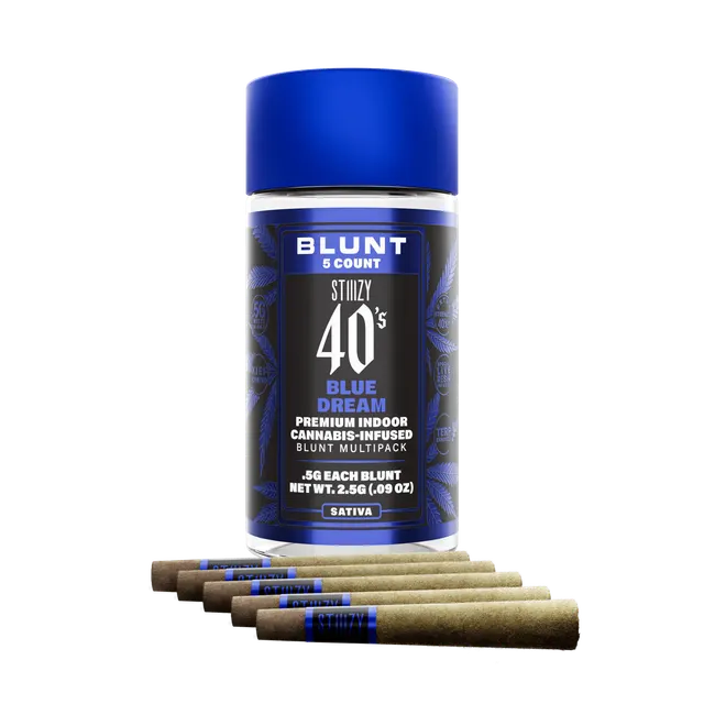 - BLUE DREAM - .5G 40's Infused Mini Blunt 5 Pack