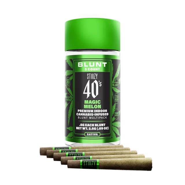 - MAGIC MELON - .5G 40's Infused Mini Blunt 5 Pack [2.5g]