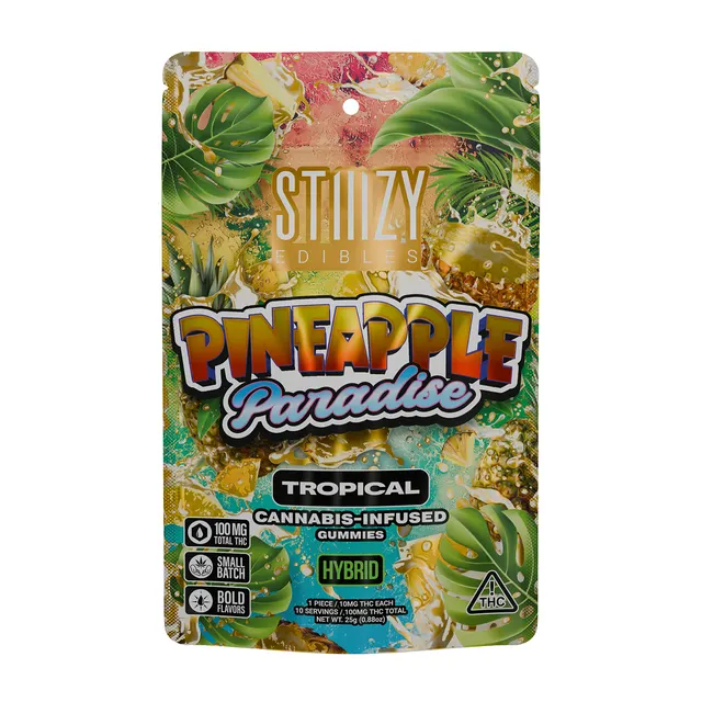 PINEAPPLE PARADISE GUMMIES 100MG STIIIZY M{601} N{412}