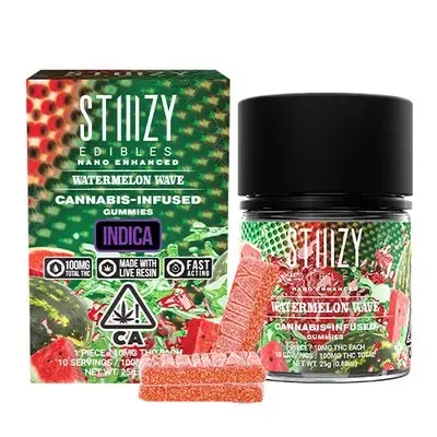 Stiiizy Watermelon Wave Gummies 100mg