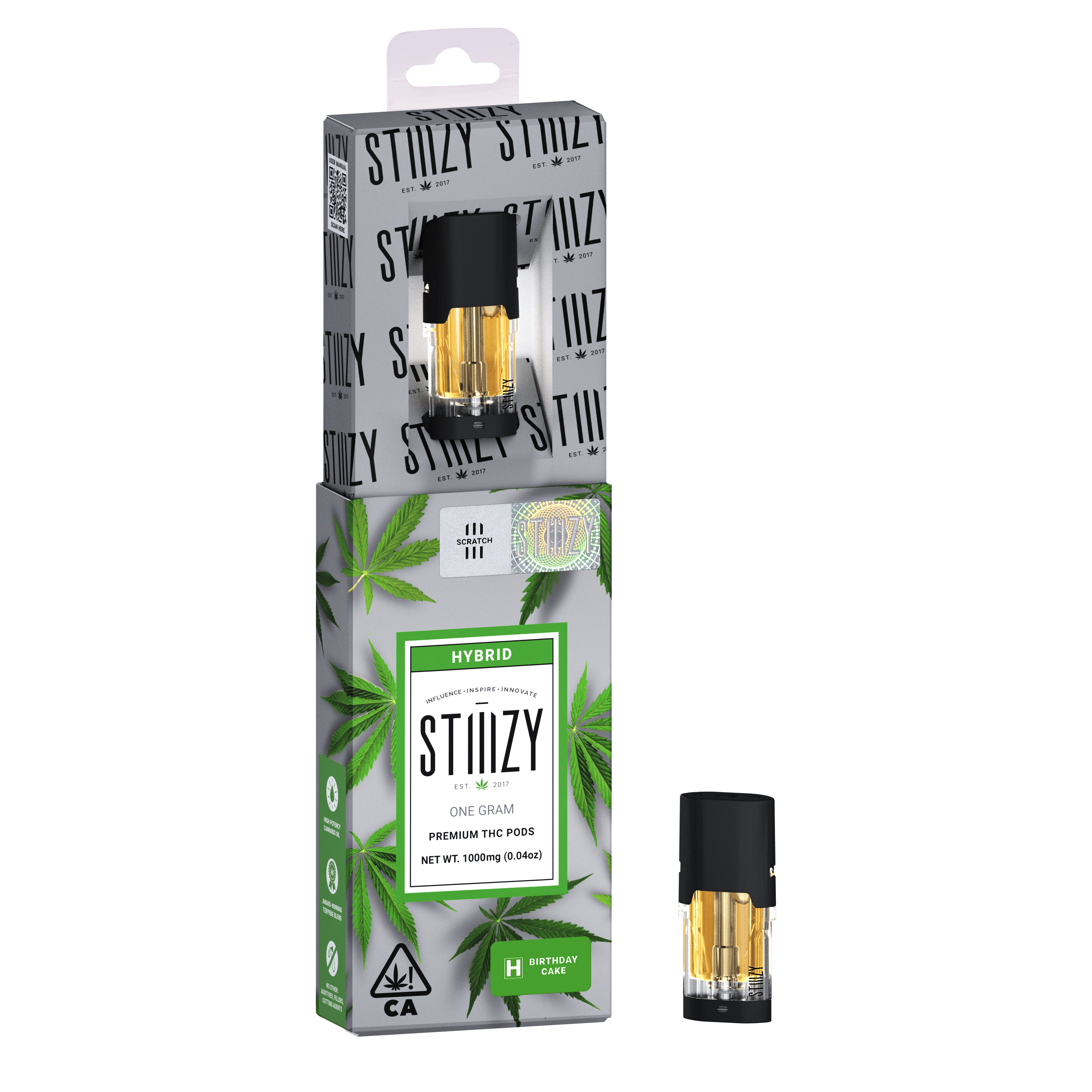 Vape Cartridge - BIRTHDAY CAKE 1G Original THC Pod - STIIIZY