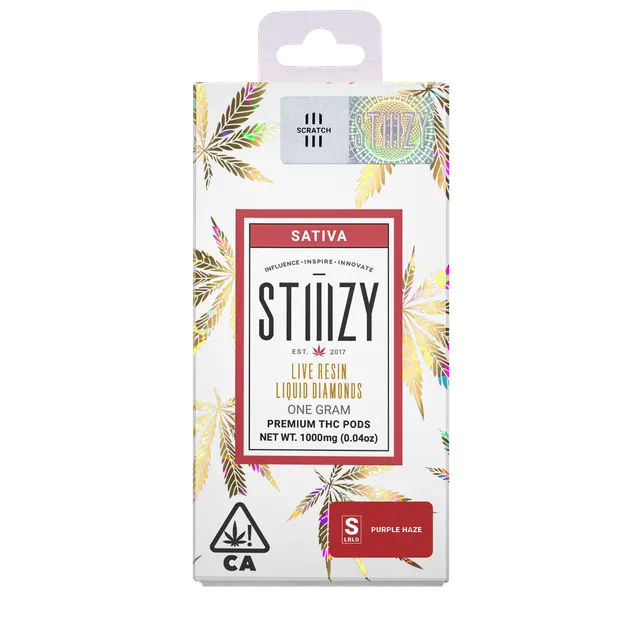 Vape Cartridge - PURPLE HAZE 1G Live Resin Liquid Diamonds Pod - STIIIZY