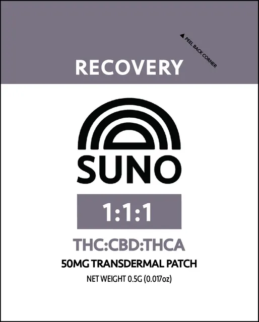 SUNO -  Transdermal Patch 1:1:1 - Recovery (50mg THC/CDB/THCa)