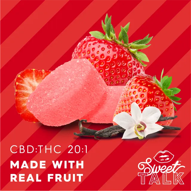 Strawberry Vanilla Chillax Gummies (1:20 THC:CBD) 10pk
