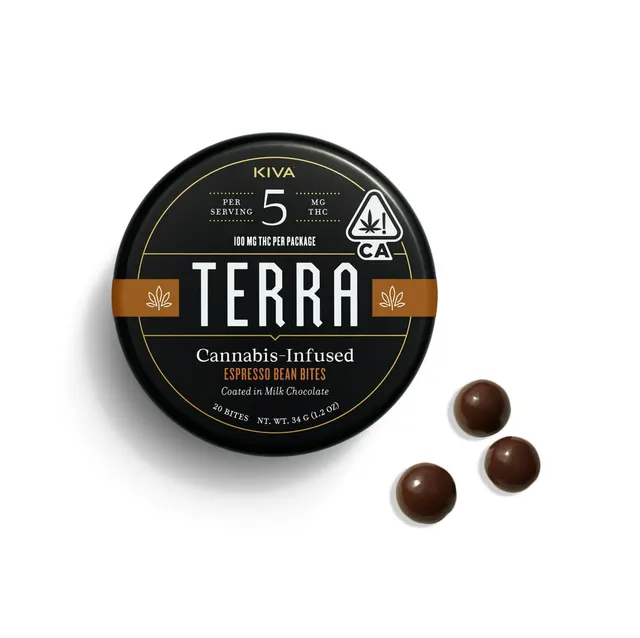 Terra | Dark Chocolate Espresso Beans | 100mg | 20ct | 5mg/ea
