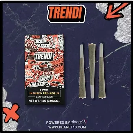 TRENDI Pure Florida .5g Infused Preroll 3pk