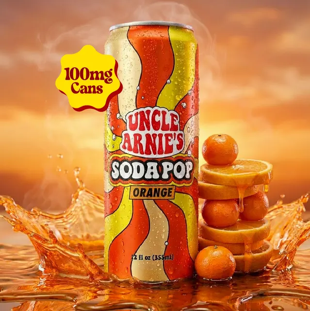 Uncle Arnie's 12oz 100mg Orange SodaPop