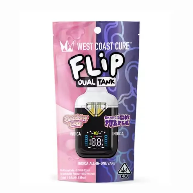 Birthday Cake x Granddaddy Purple 1g Aio Flip Curebar