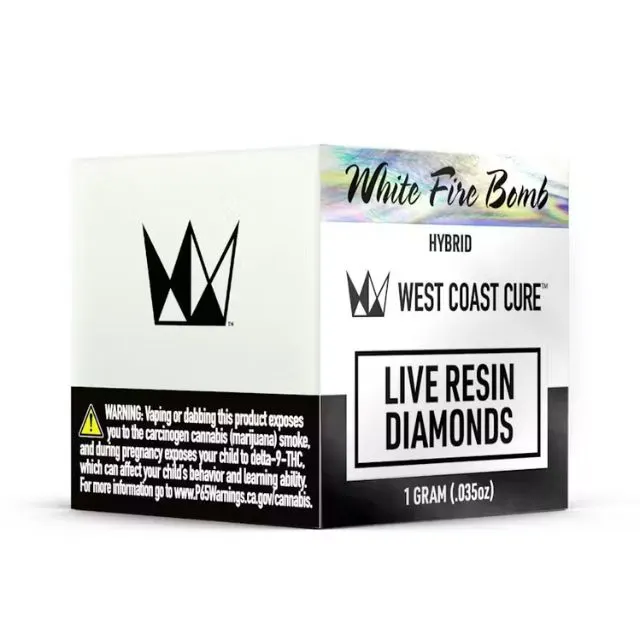 White Fire Bomb 1g Live Resin Diamonds