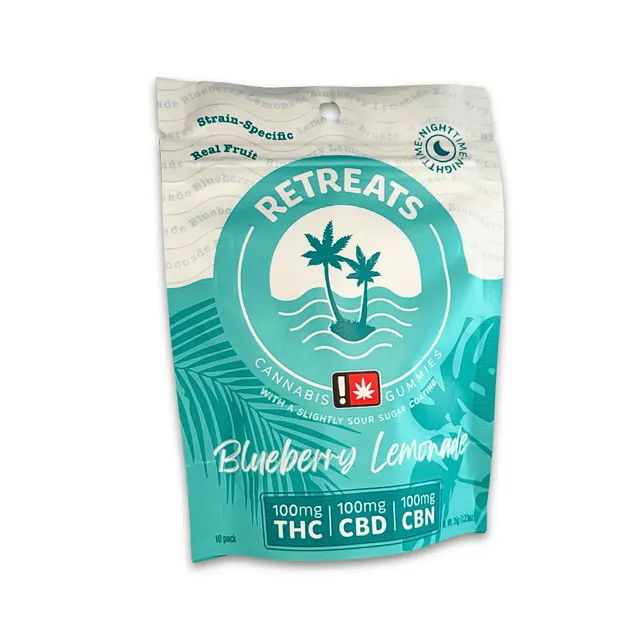 Retreats Cannabis Jellies 10pk – CBN Blueberry Lemonade