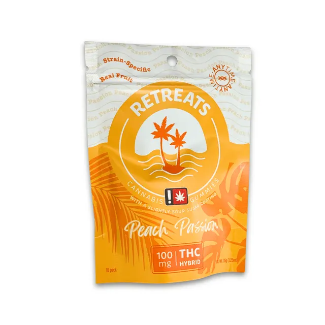 Retreats Cannabis Jellies 10pk – Hybrid Peach Passion