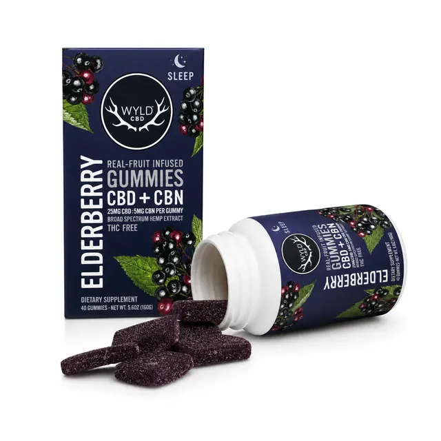 1000MG ELDERBERRY CBD:CBN GUMMIES 40PK