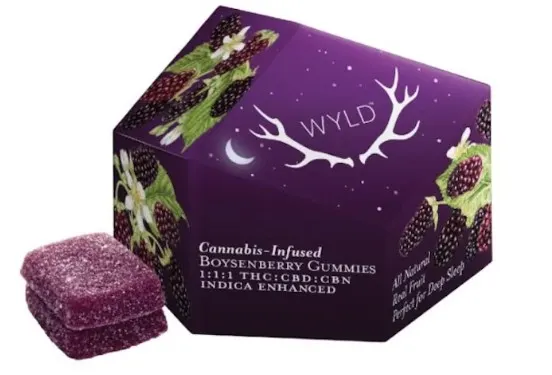 100mg 10pc 1:1:1 THC:CBN:CBD Boysenberry - Gummies - Wyld