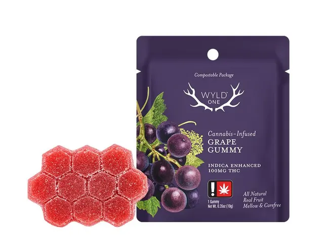 100mg Single Grape - Gummy - Wyld
