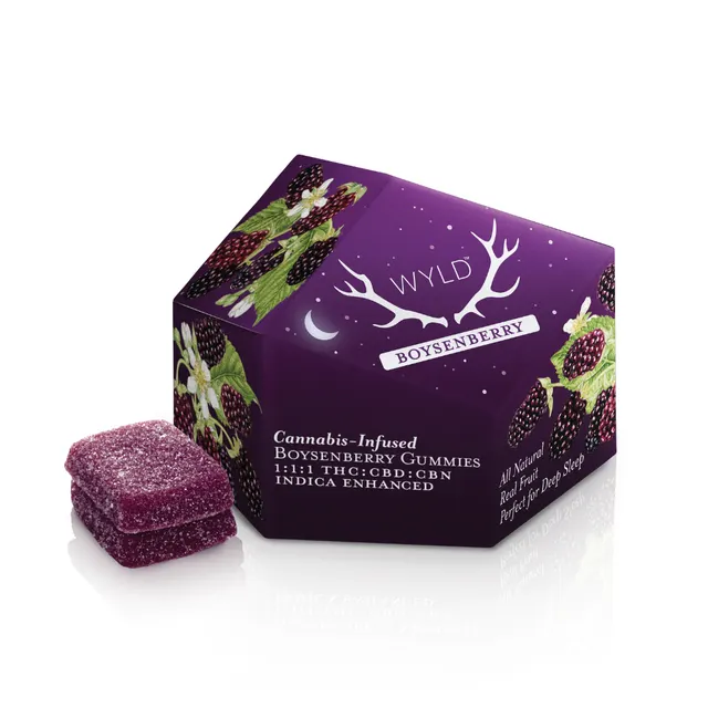 BOYSENBERRY 1:1:1 CBD:CBN + INDICA ENHANCED GUMMIES