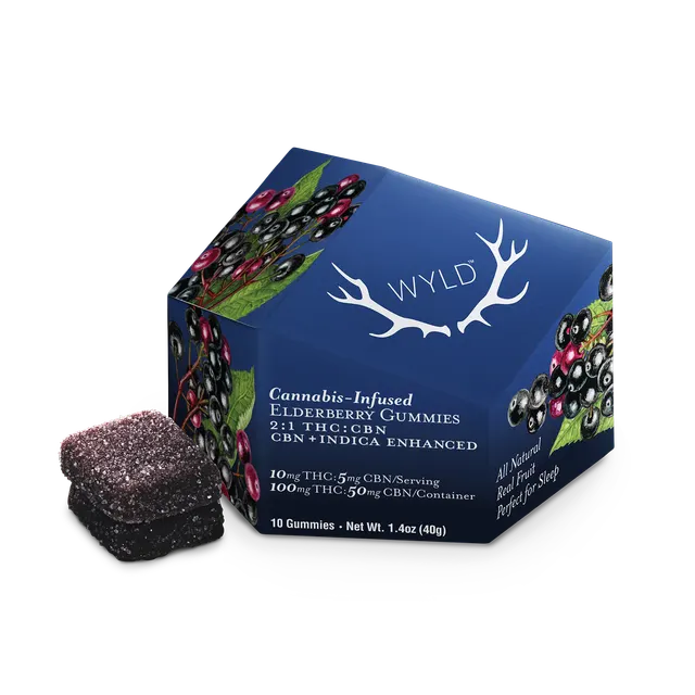Elderberry 2:1 CBN + Indica Enhanced Gummies | 100:50mg