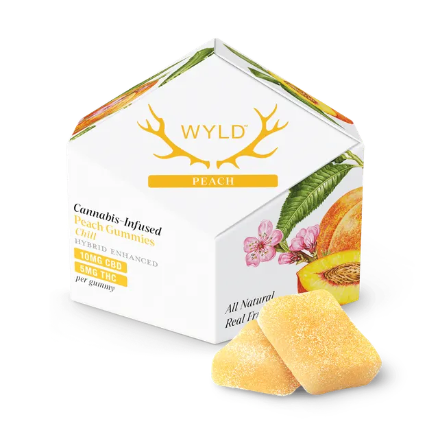 Peach | 2:1 CBD:THC Gummies | 50mg | 10ct | 5mg/ea