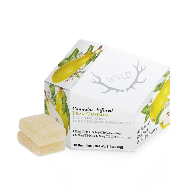 Pear 1:1 CBG + Hybrid Enhanced Gummies