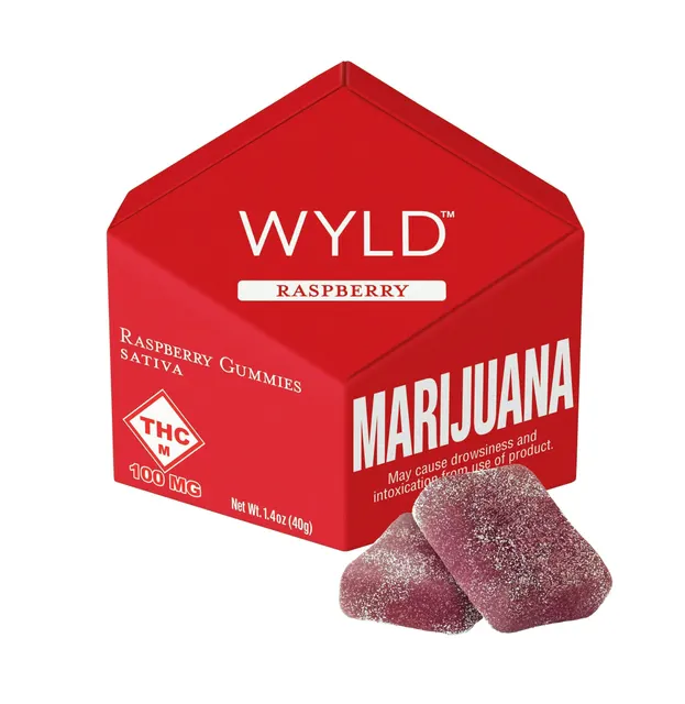 Raspberry Sativa Enhanced Gummies | 100mg | 10ct | 10mg/ea