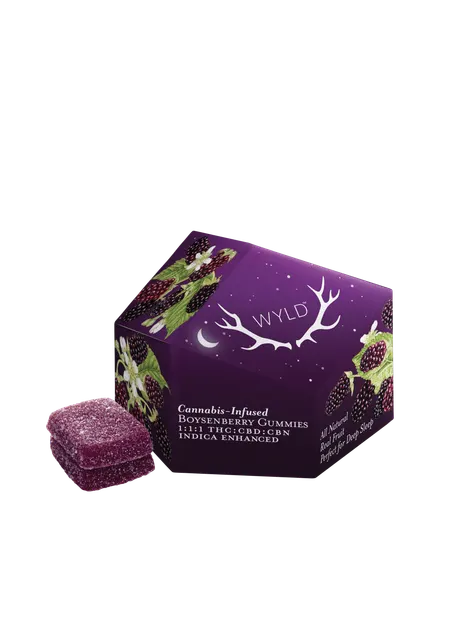WYLD - Gummies 1:1:1 - Boysenberry (I) (100mg THC/CBD/CBN)