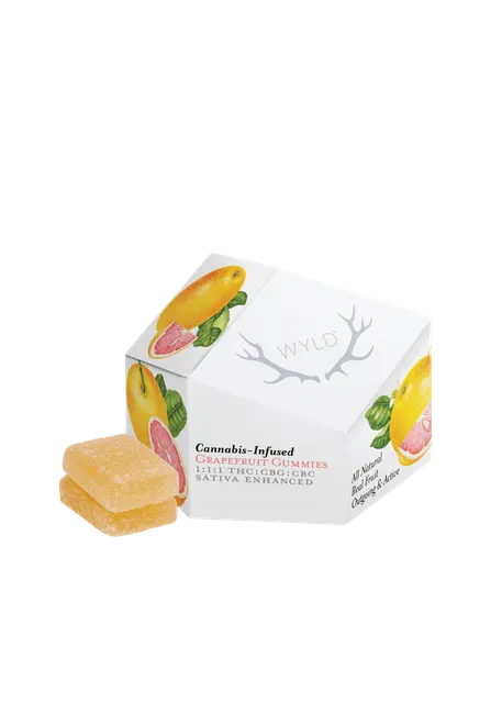 WYLD - Gummies 1:1:1 - Grapefruit (S) (100mg THC/CBG/CBC)