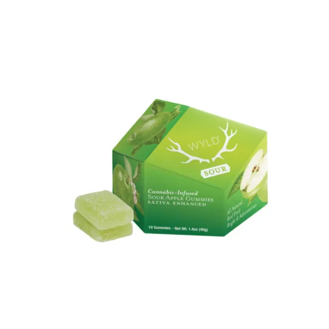 Wyld Sour Apple 100mg Gummies