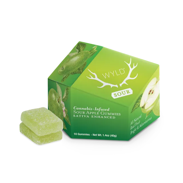 Wyld - Sour Apple Sativa Enhanced Gummies