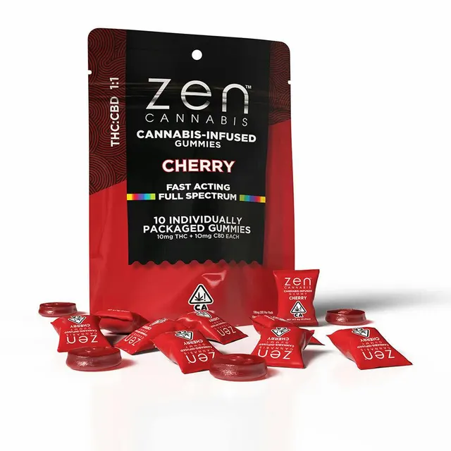 Cherry 1:1 THC:CBD 10-Pack Gummies